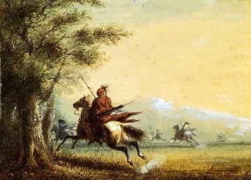  Indians Painting - western American Indians 33